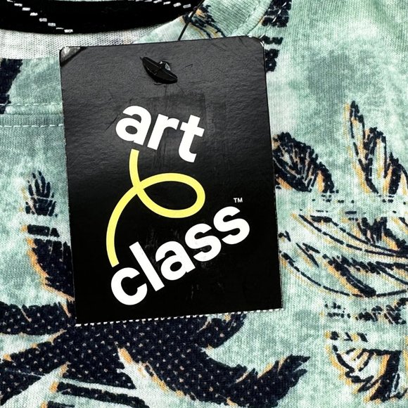 Art Class Boy's Size Small 6-7 Tee Shirt Short Sleeve Palm Trees Green New - Picture 3 of 13